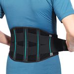 Back Brace for Lower Back Relief - Lower Back Brace Scoliosis, Disc Herniation, Heavy Lifting, Adjustable Back Support Belt with 5 Stays,Lumbar Support Belt for Men & Women, (Waist 37"-47”)