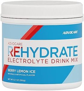 AdvoCare Rehydrate Electrolyte Drink Mix - Hydration & Recovery Drink with Sodium, Potassium & More - Berry Lemon Ice, 12.7 oz