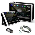 Oscilloscope Digital O-Scope, 2 Channels 100Mhz Bandwidth USB Oscilloscope 1GSa/s Sampling Rate, 240Kbit Memory Depth, 7" LCD Touchscreen, FFT Spectrum, Bench Scope Kit w/ 100X High Voltage Probe