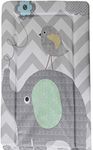 Babycurls Baby Changing Mat with Foam Raised Soft Edges for Babies from Birth Upwards Wipe Clean and Waterproof Nappy Change Pad 76 x 45cm (Grey Elephant Chevron)