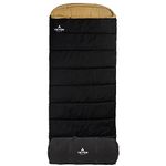 TETON Sports Deer Hunter Sleeping Bag; Warm and Comfortable Sleeping Bag Great for Camping Even in Cold Seasons; Black, Left Zip