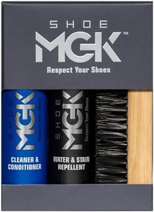 Shoe MGK Clean & Protect Shoe Care Kit Shoe Cleaner & Conditioner, Water & Stain Repellent, and Brush, Black, Large