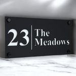 The House Sign Company - Notting Hill House Name Plaques for Outside - Personalised Weatherproof Door Sign House Number for Home