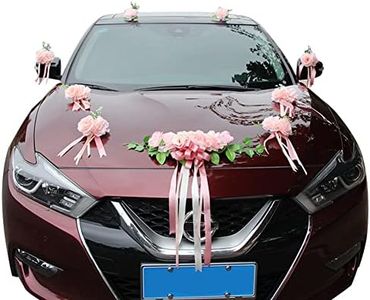 MoreChioce Wedding Car Flower Decoration, Artificial Flowers Wedding Car Decoration Large Car Bow for Car Decoration Wedding New Homes Party Celebration,#A