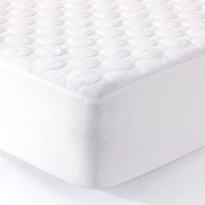 GRSSDER Waterproof Crib Mattress Protector, Extra Soft and Breathable Crib Sheets for Boys and Girls, Extra Thick Toddler Mattress Pad Cover 52 x 28 x 9, Circular Pattern Snow White