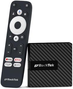 RockTek GB1 (TVDongle) Google TV 4K UHD Streaming Dongle, HDR Dolby Vision Atmos, Voice Remote, Netflix, Prime Video, Disney+, Max, Hulu, Apple TV+, Live