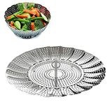 SYGA Stainless Steel Vegetable Steamer Basket/Insert for Pots, Pans, Crock Pots & More. 7.5" to 11"