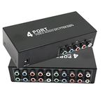 BolAAzuL 5 RCA Component Video Audio Splitter 1 in 4 Out, 4-Way RCA/YPbPr Component Video L/R Audio AV Splitter Box 1 RCA Audio Video to 4 RCA for PS2 Wii X Box DVD HDTV