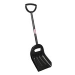 The Snowcaster 100ERG Ergonomic Snow Shovel and Polypropylene Barn Scoop, 14" Blade, Black