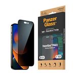 PanzerGlass™ Privacy Screen Protector for iPhone 14 Pro Max - Ultra-Wide Fit and scratch-resistant tempered glass iPhone screen and privacy protector - with mounting aid for easy installation