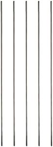 Crapyt Silver M2 Pushrod Linkage Rods 304 Stainless Steel for RC Airplane,Boat,Helicopter Round Shaft 5 PCS Replacement 200×2mm/7.87"×0.08"(L×D)
