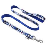 Star Wars for Pets R2D2 Droid 6 Foot Dog Leash | 6 ft Dog Leash Easily Attaches to Any Dog Collar or Harness | R2D2 Blue Nylon Dog Leash 72 inches for All Dogs,Multi,FF16655