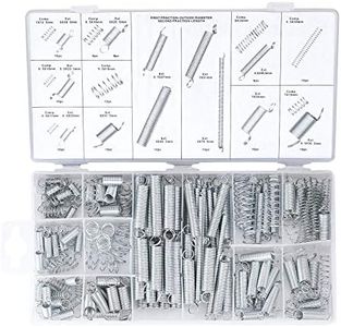 Muelles de Compresion, Juego Surtido Muelle, Muelle de Extensión, Resortes de Tensión, Muelles de Tracción con Caja de Almacenamiento, unisex - 200 Piezas