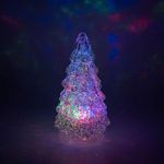 hvfun Mercury Glass Christmas Tree with Dynamic Colorful Light with Timer -Light up Christmas Tree for Tabletop,Mantle,Centerpiece