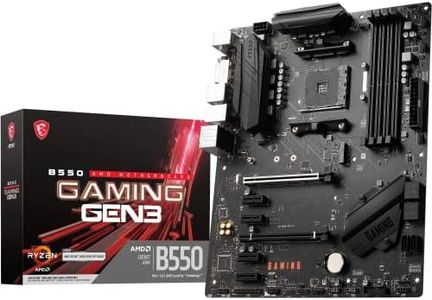 MSI B550 Gaming GEN3 Motherboard, ATX, AM4 - AMD Ryzen 5000 Ready - DDR4 Boost 4400+MHz/OC, PCIe 3.0 x16 Slots, 1 x M.2 Gen3 Slot, 1G LAN, Black