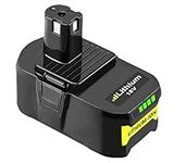 LabTEC RB18L50 Battery 18V 5000mAh Replacement for Ryobi 18V Battery BPL-1815 BPL-1820G BPL1820 BPL18151 P102 P103 Cordless Power Tool with Indicator light