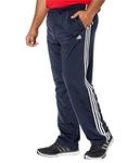 adidas Men's Essentials Warm-Up Open Hem 3-Stripes Tracksuit Bottoms, Legend Ink/White, Medium/31 Inseam