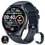 Smartwatch for Men Android iPhone: Smart Watch with Call & Text IP68 Waterproof Fitness Tracker for Sport Running Digital Watches with Heart Rate Blood Pressure Sleep Monitor Step Counter Round