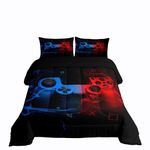 Erosebridal Twin Comforter Set for Boys,Gaming Bedding Sets for Boys Gamer Comforter Sets for Boys,Kids Toddler Bedding Set Gamer Room Decor for Boys,Red Blue