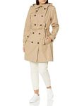 LONDON FOG Women's Double Breasted Trenchcoat, Br Khaki, X-Large