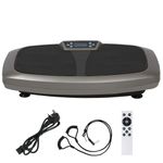 Vibration Plate Exercise Machine Full Body Workout Fitness Vibration Trainer for Loss Weight, Home Gym Vibration Platform with Resistance Band, 265lbs Weight Capacity