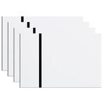 Creatorally ABS Plastic Sheet, Laser Engraving Blanks 30x20 cm, Engravable Materials Double Color Sheets 1.3mm 4Pcs for Custom Sign Cutting Craft (Black on White)