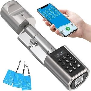 WELOCK PCB01 Elektronisches Türschloss Haustür, Elektrisches Türschloss mit Bluetooth, RFID-Karte, und Wifi (Gateway Erforderlich), Geeignet für Türen von 50-100 mm