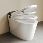 Smart Toilet for Family Adult & Kids, Built-in Tank & Bidet Auto Open/Close Foot Sensor Flush Dryer Heated Seat Soft Close Elongated One-Piece, 12" Rough in (ZY695A Family)