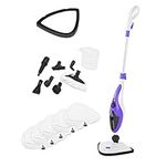 10 in 1 1500W Neo® Hot Steam Mop Cleaner Floor Carpet Window Washer Hand Steamer with 5 Pads (Purple)