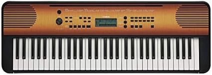YAMAHA PSRE360MA Maple Color 61 Key Keyboard with Touch Sensitive Keys and On-Board Lessons Help You Learn to Play
