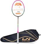 Li-Ning Air Force 77 Lite Carbon Fiber Strung Badminton Racket with Free Full Cover , Dark Purple