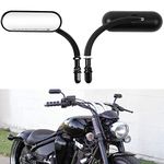 YOUNDERM Motorcycle Rearview Mirrors Mini Oval for Harley Davidson Road King Street Glide Electra Dyna Sportster Softail Road Glide 1982-2022