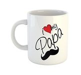 ASHVAH I Love My PAPA Ceramic Coffee Mug Fathers Day Gift for Dad, Birthday Gift Idea for Him