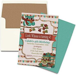 Autumn Owls Look Whoo is Having a Birthday Invitation