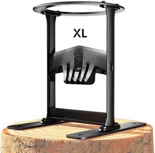 HABIT GARDEN 11.4'' XL Kindling Wood Splitter-Heavy Duty Log Splitter with Cover, Cast Steel Manual Log Splitter, Kindling Firewood Cracker, Safely and Easily Wood Splitting Wedge