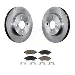 Transit Auto Front Disc Brake Rotors And Ceramic Pads Kit Replacement For Nissan Versa Note Micra K8C-100523