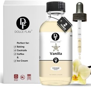 Dolce Flav Vanilla Extract - 2 Ounce Water-Soluble Multipurpose Flavoring Ideal for Baked Goods, Beverages, Coffee, Desserts & Ice Cream - Perfect Kitchen Gift for Holidays