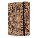 Navaris Notebook with Cork Cover - Eco-Friendly Travel Journal, Diary, Notepad, Composition Notebook for Home or Office - Indian Sun