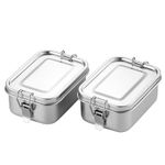 BEFOY Small Stainless Steel Food Storage Containers Set | Reusable Metal Lunch Snack Boxes Food Prep Container with Lids Freezer & Dishwasher Safe | 550 ml | BPA-Free Plastic-Free