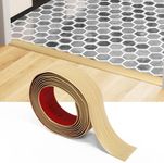 Greymond 6.56 Ft x 2" Floor Transition Strip Doorways, Vinyl Adhesive Laminate Flat Divider Flooring for Joining Floor Gaps, Carpet, Threshold Cover, Floor Tiles (Oak）