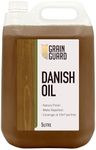 GRAIN GUARD Danish Oil | Enhances Natural Beauty of Wooden Surfaces | Seals & Protects with Satin Finish | Water Repellent | Use On Oak, Pine & More | 5 Litre