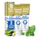 Pearlie White Active Remineralization Fluoride Free Toothpaste | 3.8oz/110gm | Remineralizing Toothpaste for Tooth Enamel Repair | Helps Remove Stains | Contains Hydroxyapatite and Xylitol | Pack of 2
