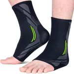 SACHI SPORTS Ankle Compression – 2-Pack Ankle Support for Men and Women – Breathable and Stretchy Nylon Ankle Brace – Ankle Brace for Ankle Pain Relief and Support – Ideal for Gym, Sports (L)