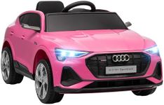 HOMCOM Audi E-tron Licensed 12V Kids Electric Ride on, Electric Car for Kids, with Parental Remote, Music Lights MP3, Suspension Wheels, for 3-5 Years, Pink