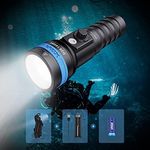 XTAR D26 1600 Lumen Scuba Diving Flashlight Dive Torch Underwater 100 Meters Submarine Lights for Under Water Deep Sea Cave at Night (Full Set)