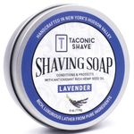 Taconic+Shave Barbershop Quality Lavender Shaving Soap With Antioxidant Rich Hemp Seed Oil