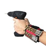 MOSHTU Adjustable Powerful Magnets Wrist Arm Strap Magnetic Wristband for Holding Tools, Screws, Nails, Bolts, Drilling Bits, Screwdriver Bits