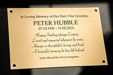 6 x 4 Engraved Memorial Plaque in Silver or Gold/Brass Effect