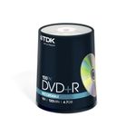 TDK T19504 16x DVD+R 100 Piece Cakebox