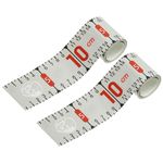 PATIKIL Adhesive Fish Ruler, 2 Pack 51 Inch Fish Measuring Tape Sticker Tape Waterproof for Fishing Boat Kayak Workbench, Beige